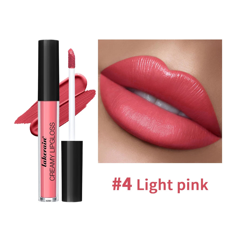 Lip Gloss Semi-Matte 8Colors Long-lasting Velvet Non-drying uitable for all skin moisturizing lipgloss plump lip brown Cosmetics