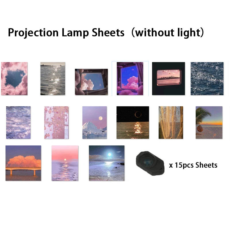 Planet Projection Lamp With Light Sheets Earth Moon Sun Galaxy Light Novelty Atmosphere Night Light Photography Photo Props