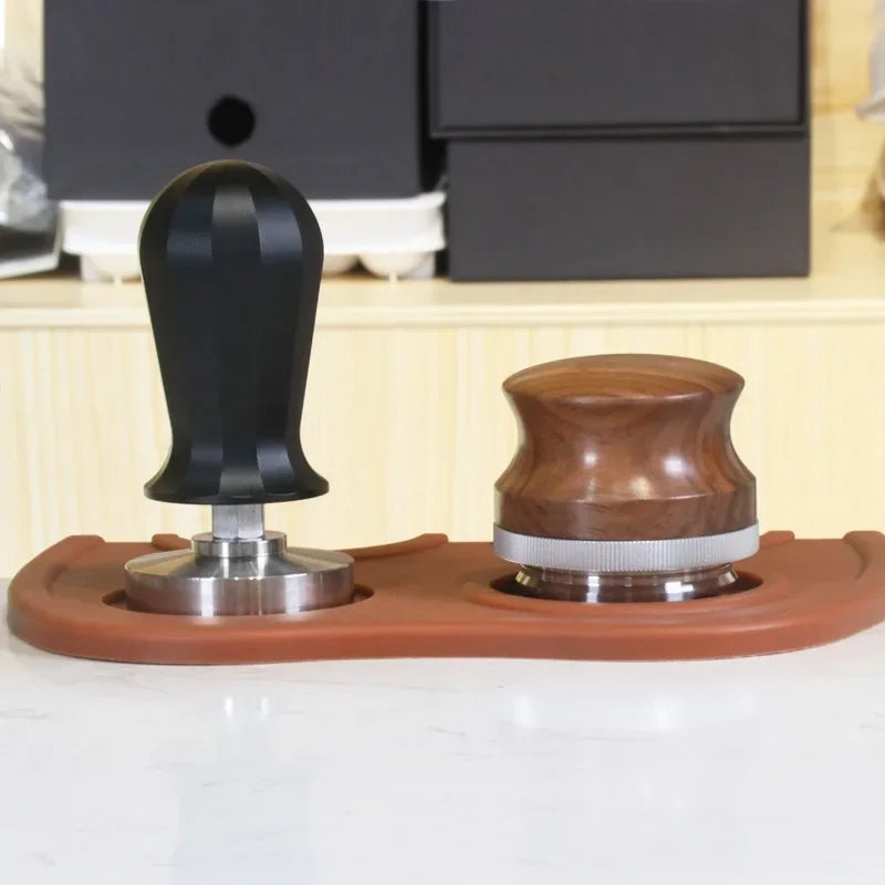 51/53/58mm Coffee Distributor Walnut/Beech Clover Bottom Espresso Coffee Distributor Adjustable Leveler Home Barista Accessories