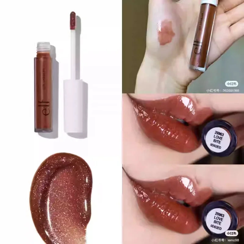 ELF Lip Lacquer Lip Gloss Clear Transparent Moisturizing Nourishing Long-lasting Glossy Lip Glaze Hydration Makeup Cosmetics