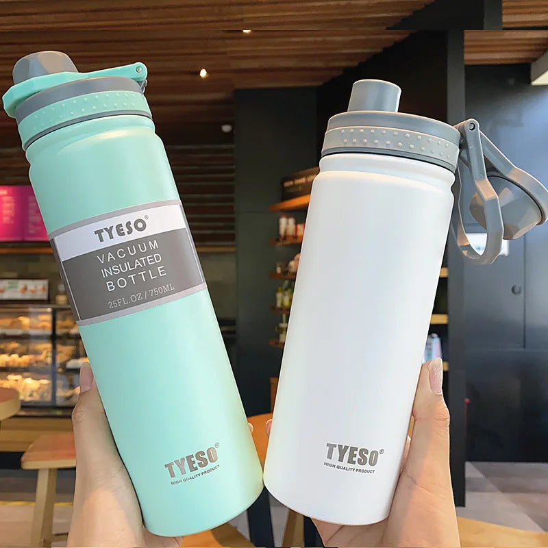 530/750ML Stainless Steel Thermo Bottle Portable Outdoor Sport Water Cup Double Layer Thermos Bottle Large Capacity Thermo Cups