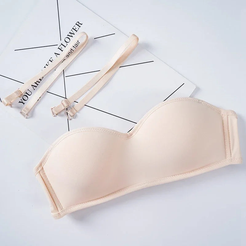 Women Invisible Bra Strapless Bralette 1/2 Cup Women's Underwear Female Seamless Party Wedding Bras Sexy Lingerie New