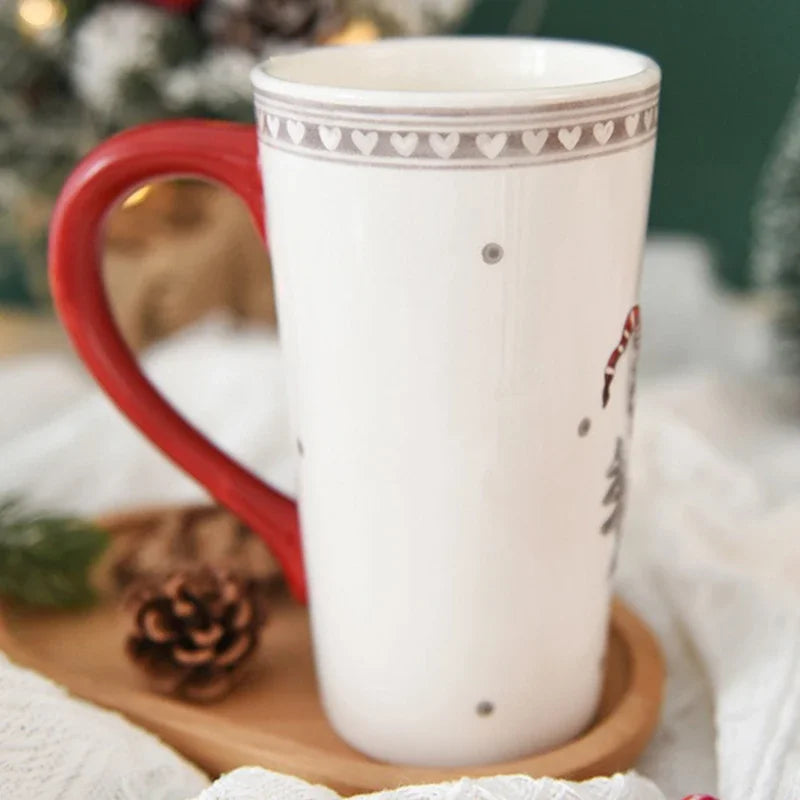 Christmas Gift Ceramic Cup Large Capacity Coffee Mug Santa Claus Afternoon Tea Juice Drink Milk Cups Office home Water Cup