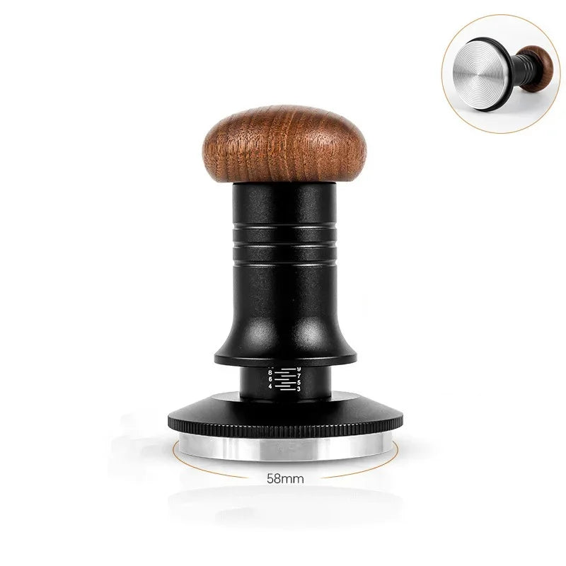 51/53/58mm Coffee Tamper Adjustable Espresso Machine Impact Hammer with Calibrated Spring Loaded Power Pressed Coffee Tamper