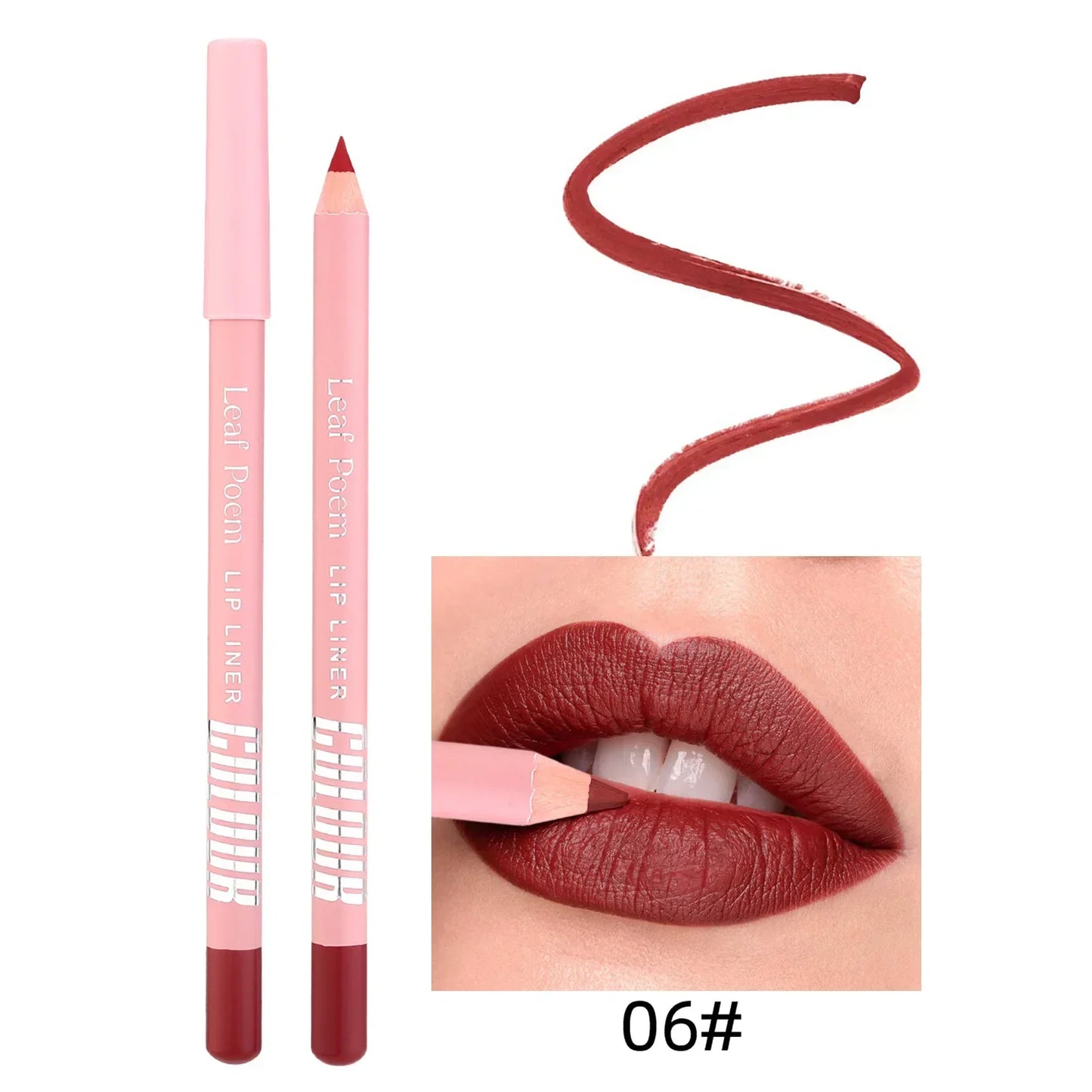 Nude Matte Lipstick Pencil Lipliner 12 Colors Waterproof Lip Liner Outline Lips Contour Makeup Matte Red Lipsticks Pen Cosmetics