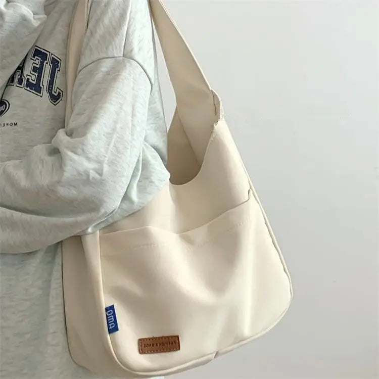 Women's Handbag Simple Large Capacity Student Tote Bag 2023 New Fashion Shoulder Bag Handbags Casual Class Canvas Bag