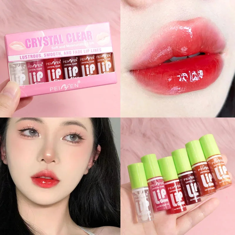 6pcs Set Cheap Korean Makeup Lip Oil Lipsticks Makeups Gloss Beauty Ink Pack Jelly Long Lasting Inks Moisturizing Balm Lips