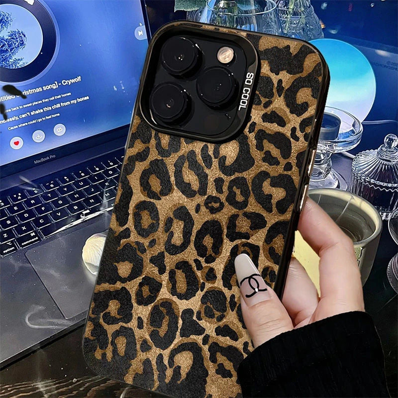 Fashion Leopard High Quality Phone Case For iPhone 16 15 14 13 12 11 Pro Max X XR XS MAX 7 8 Plus Mini Girl Y2k Anti Fall Cover