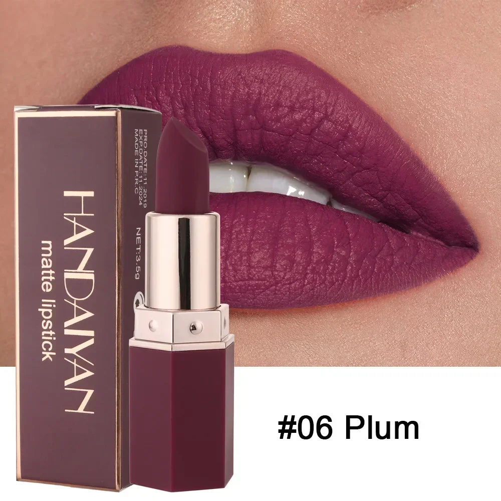 6 Colors Sexy Matte Lipstick Waterproof Long Lasting Color Rendering Non-stick Velvet Lips Liner Pencil Woman Makeup Cosmetics