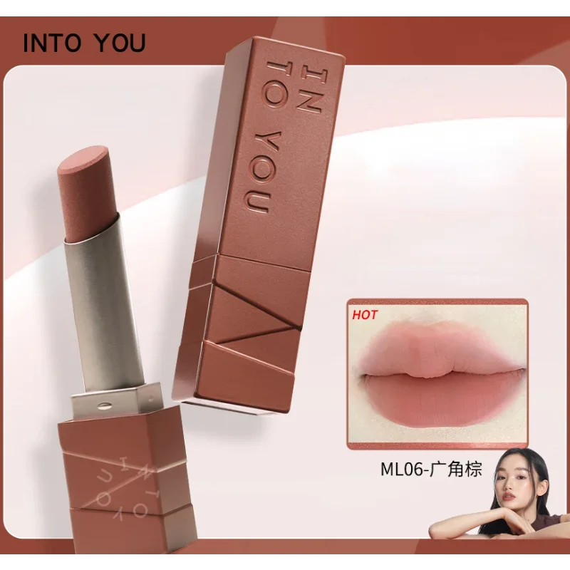 INTO YOU Lipstick Matte Velvet Long-Lasting Lip Glaze Waterproof Silky Smoothing Red Lip Tint Korea Beauty Makeup Cosmetics