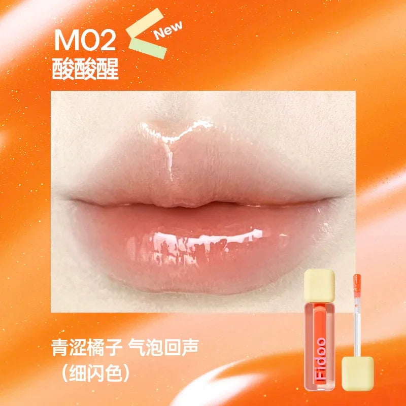 Fidoo Water Light Lip Gloss Mirror Lip Glaze Hydrating Long-Lasting Moisture Lipstick Nourish Non-greasy Korea Makeup Cosmetics