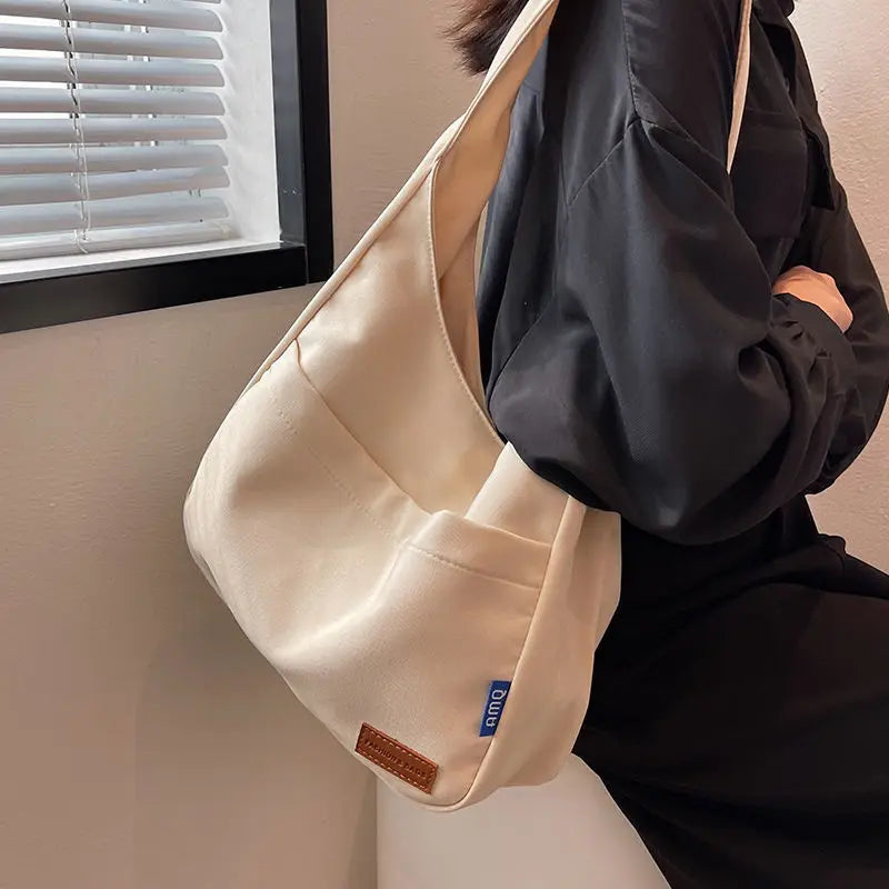 Women's Handbag Simple Large Capacity Student Tote Bag 2023 New Fashion Shoulder Bag Handbags Casual Class Canvas Bag