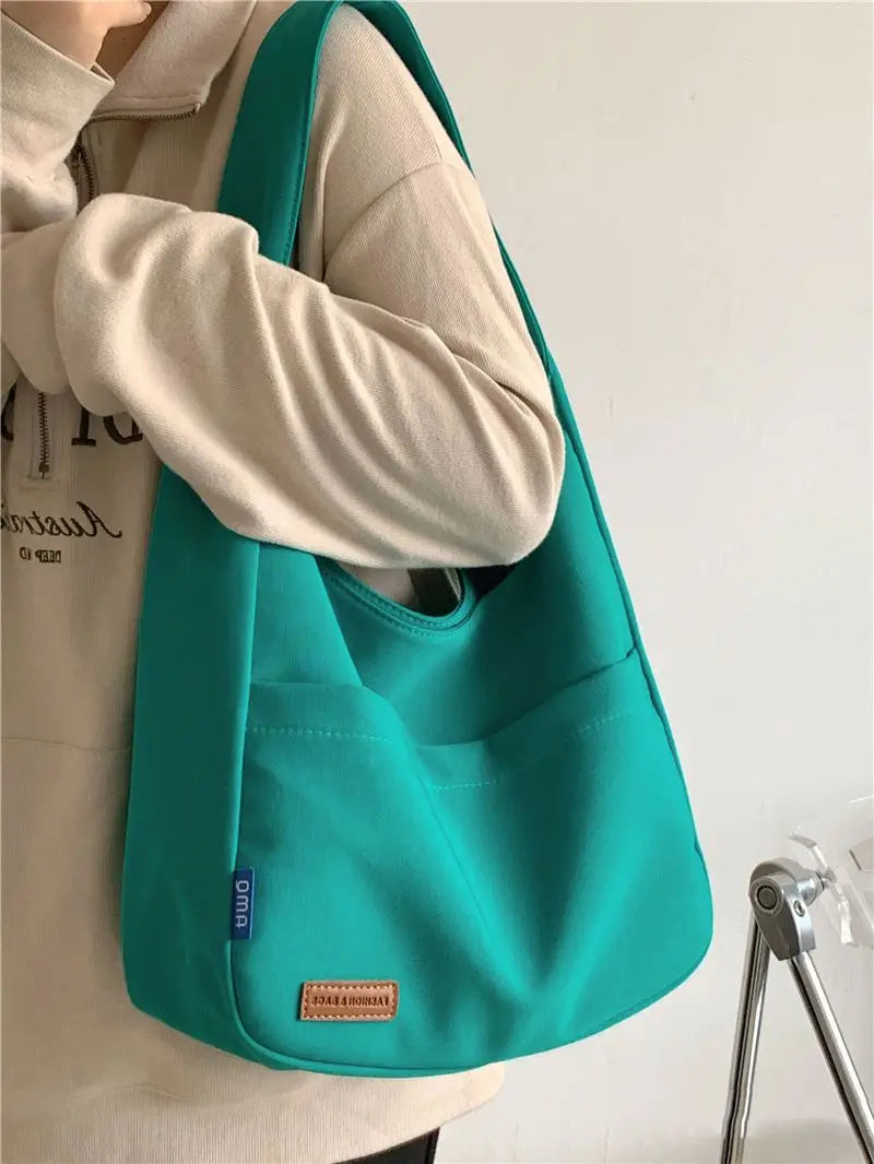 Women's Handbag Simple Large Capacity Student Tote Bag 2023 New Fashion Shoulder Bag Handbags Casual Class Canvas Bag