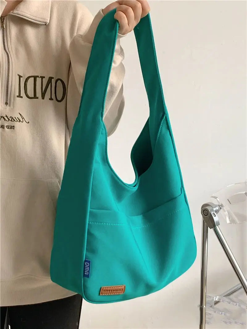 Women's Handbag Simple Large Capacity Student Tote Bag 2023 New Fashion Shoulder Bag Handbags Casual Class Canvas Bag