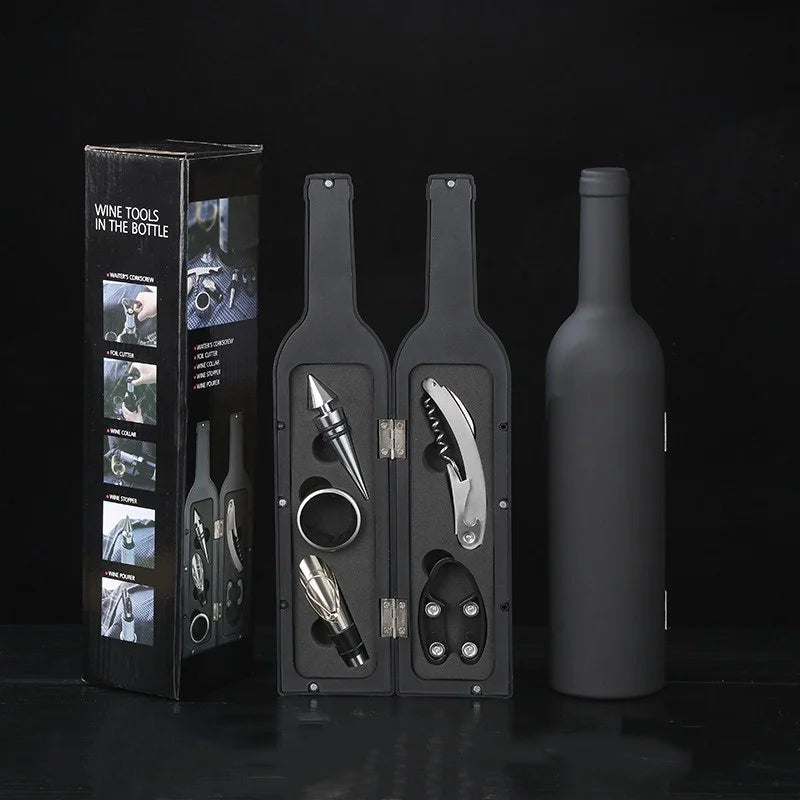 3/5Pcs Red Wine Bottle Opener Set Multifunctional Red Wine Bottle Opener Stainless Steel Bottle Opener Stand Wine Accessories