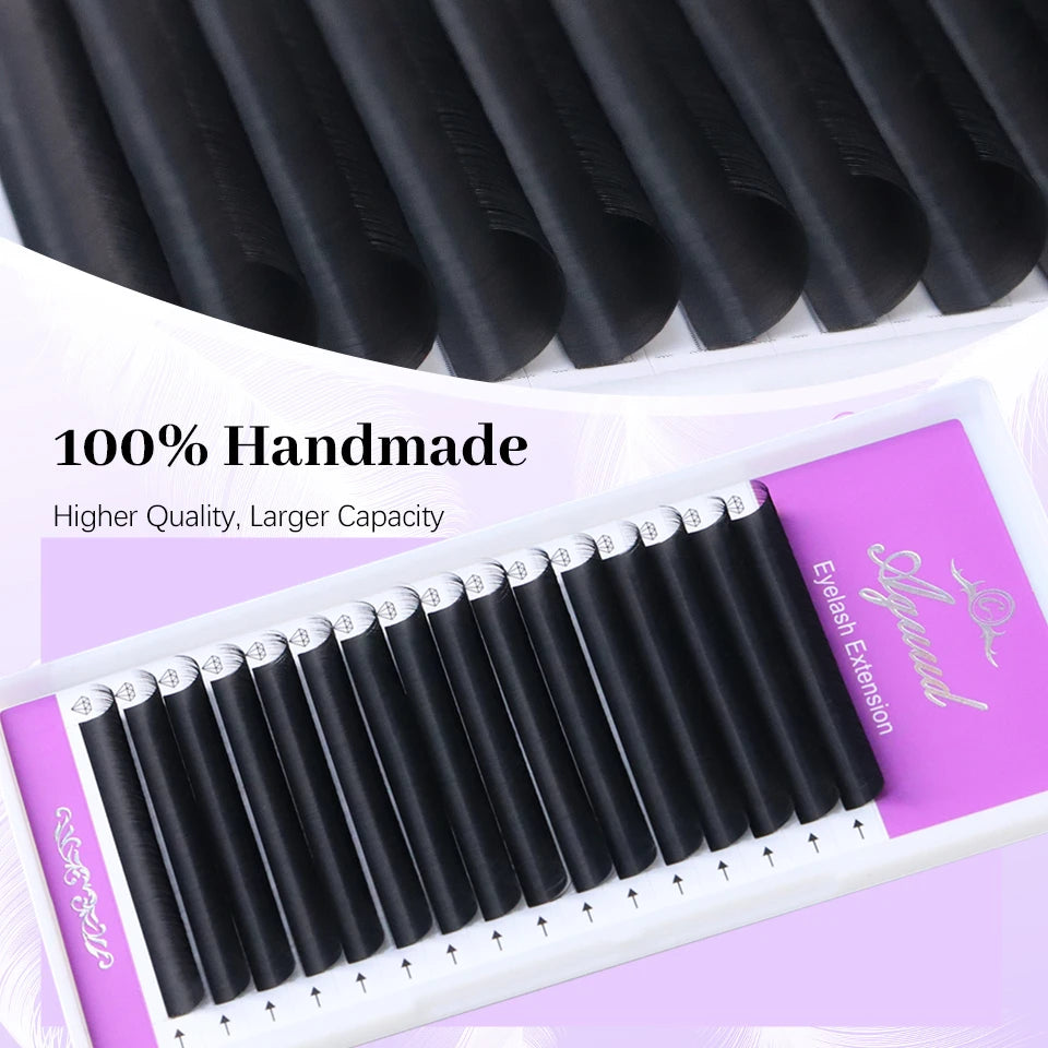 AGUUD Faux Mink 0.03 0.05 0.07 Matte Black Russian Volume Classic Individual Lash Natural Soft Cashmere Eyelash Extensions