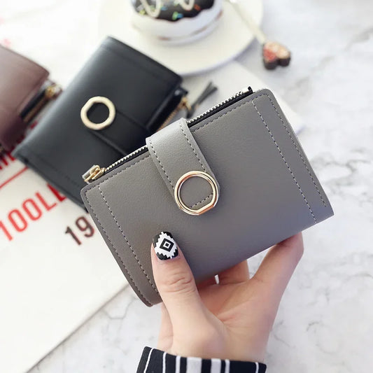 Fashion Trend Clutch Female Purse Money Clip Wallet Small Zipper Brand Leather Luxury Purse Women Ladies Card Bag for Women