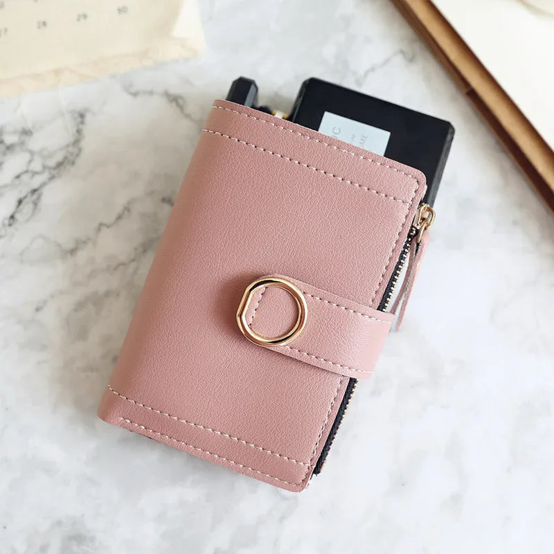 Fashion Trend Clutch Female Purse Money Clip Wallet Small Zipper Brand Leather Luxury Purse Women Ladies Card Bag for Women