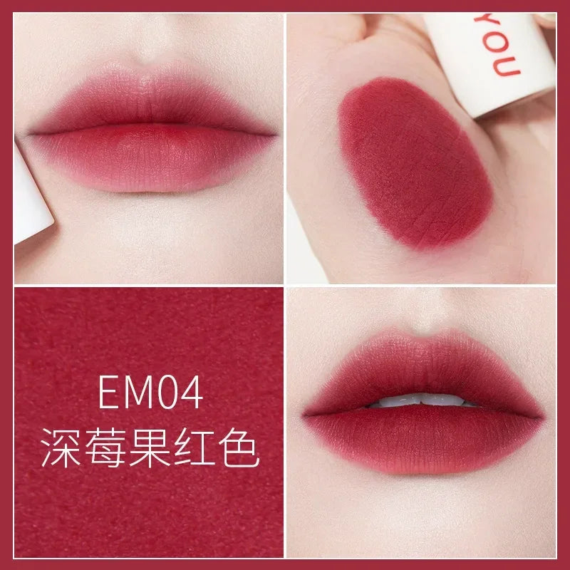 New Color INTO YOU Lip Mud Lipstick Makeup Matte Velvet Lipstick Waterproof Long Lasting Red Lip Tint Lip Glaze Makeup Cosmetics