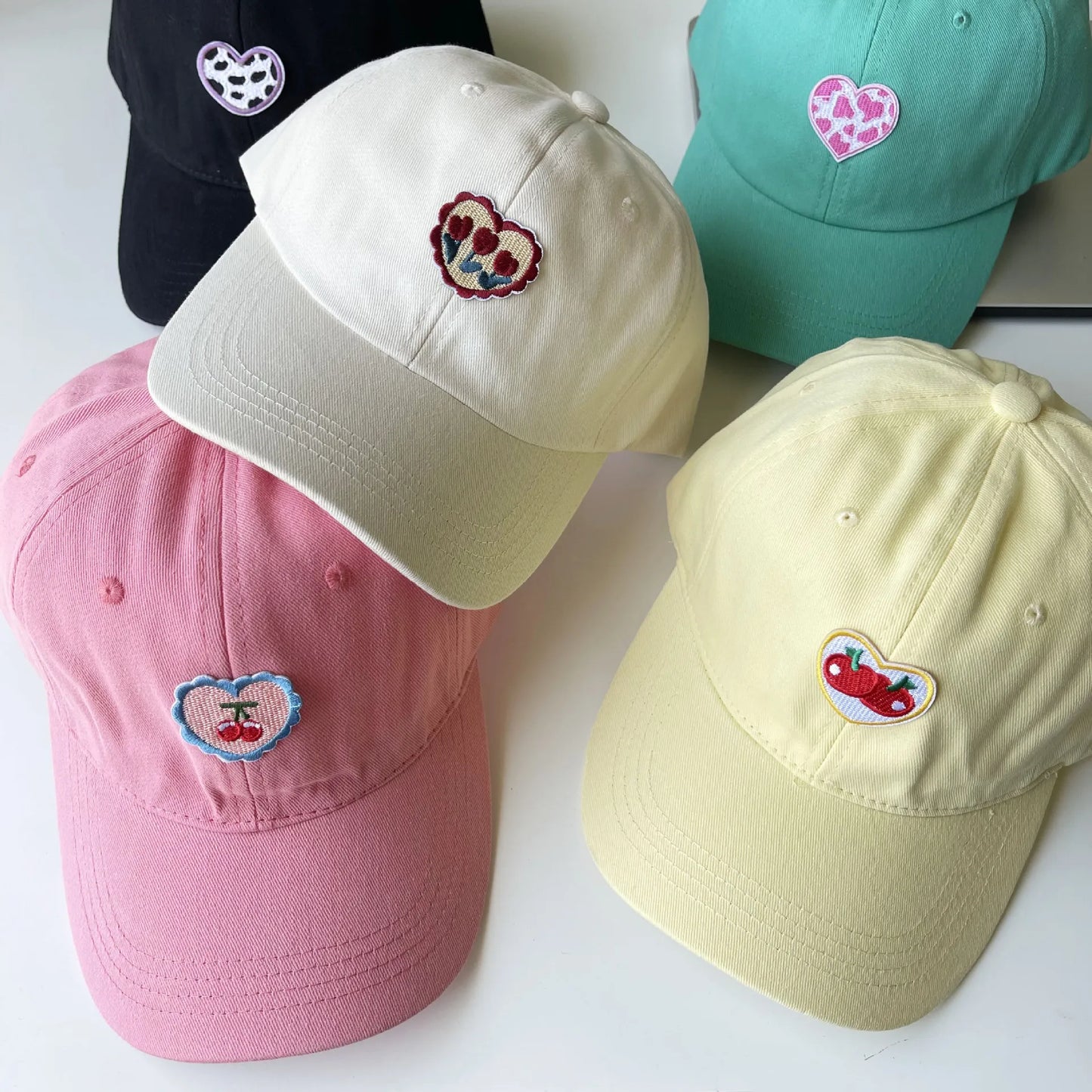 Baseball Cap Niche Embroidery Love Hundred Cute Girls Show Face Small Casual Soft Top Cap Tide