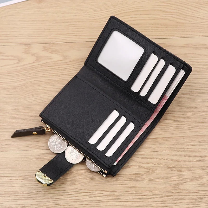 Fashion Trend Clutch Female Purse Money Clip Wallet Small Zipper Brand Leather Luxury Purse Women Ladies Card Bag for Women