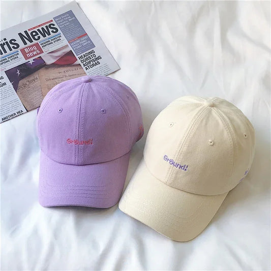 Embroideried Letter Baseball Cap Unisex Hip Hop Cap Women Men Solid Cplor Baseball Cap Adjustable Summer Hat Street Baseball Hat