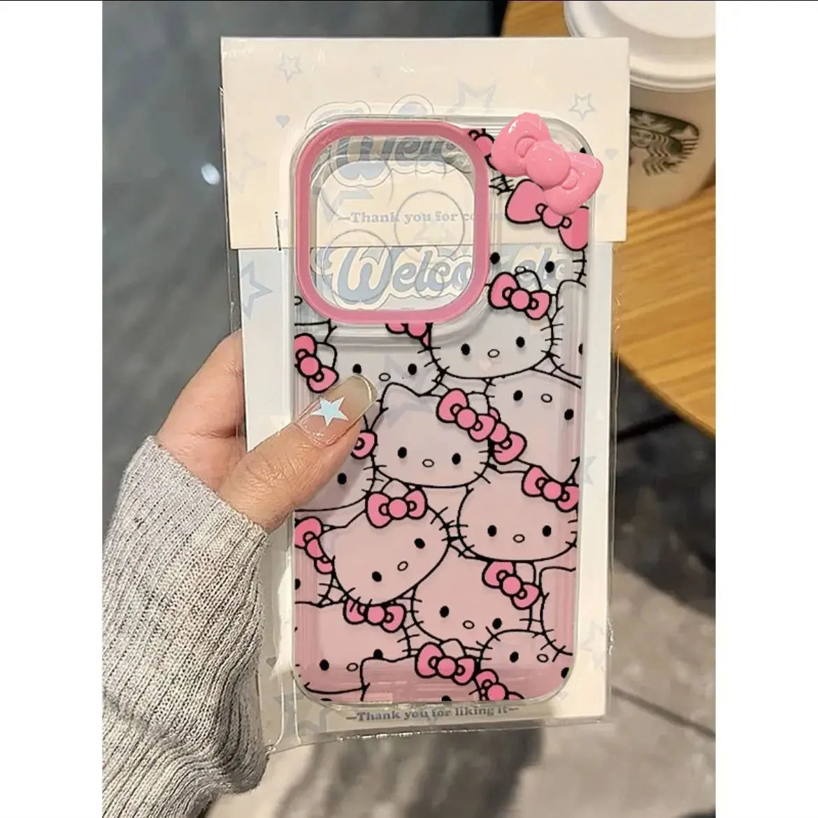 Sanrio Hello Kitty Pink Full Screen Bow Phone Case For IPhone 16 15 14 12 13 11 Pro Max XR XS MAX 7 8 PLUS Y2K Girl Kawaii Cover