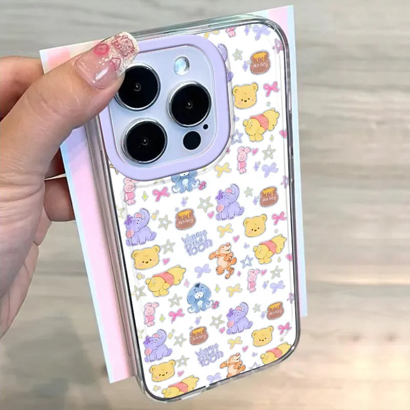 Disney Winnie The Pooh Friends Honey Phone Case For IPhone 16 15 14 12 13 11 Pro Max XR XS MAX 7 8 PLUS Y2K Kawaii Cartoon Cover