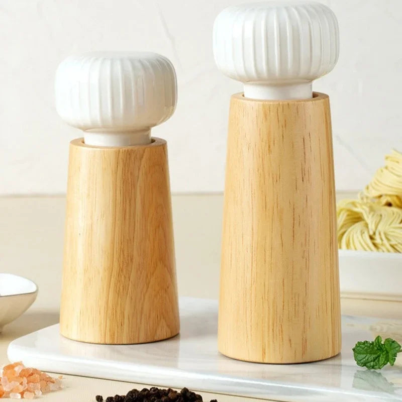 Nordic Style Manual Salt and Pepper Grinder Adjustable Roughness Ceramic Core Black Pepper Mill Seasoning Bottle Kitchen Supply