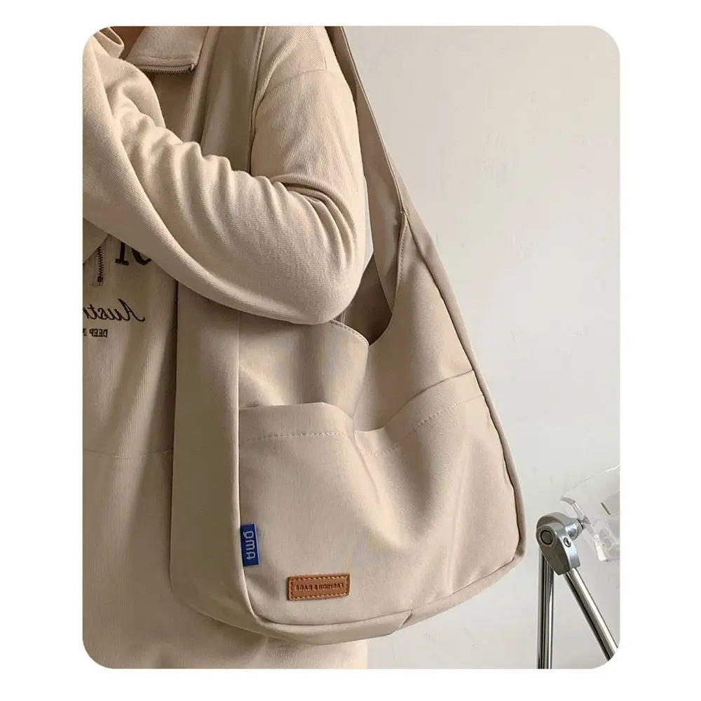 Women's Handbag Simple Large Capacity Student Tote Bag 2023 New Fashion Shoulder Bag Handbags Casual Class Canvas Bag