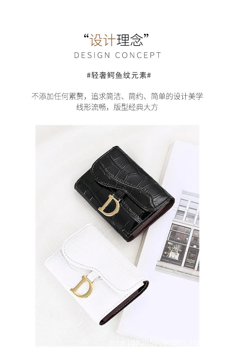 Women Short Wallet Small Fashion Luxury Brand Leather Purse Ladies Card Bag for Women Clutch Female Purse Money Clip Wallet 2023