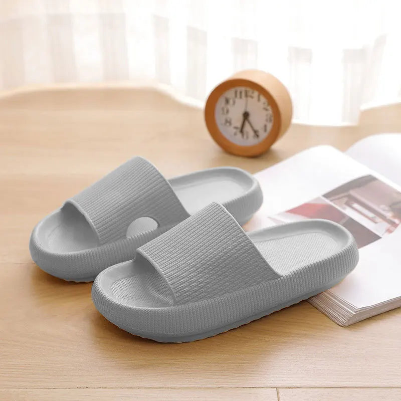 Thick Platform Bathroom Home Slippers Women Fashion Soft Sole EVA Indoor Slides Woman Sandals 2024 Summer Non-slip Flip Flops