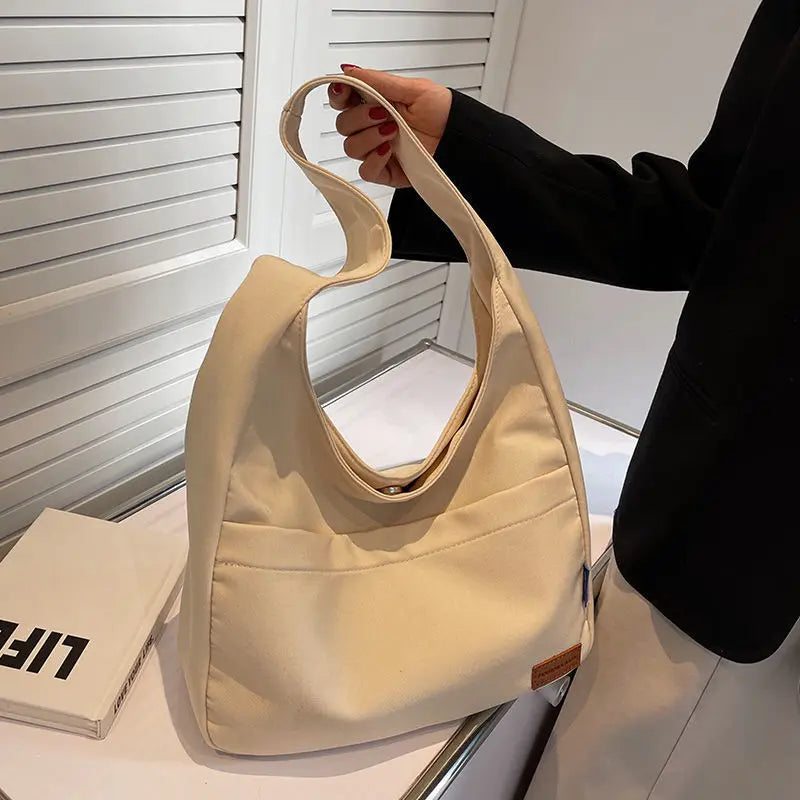 Women's Handbag Simple Large Capacity Student Tote Bag 2023 New Fashion Shoulder Bag Handbags Casual Class Canvas Bag