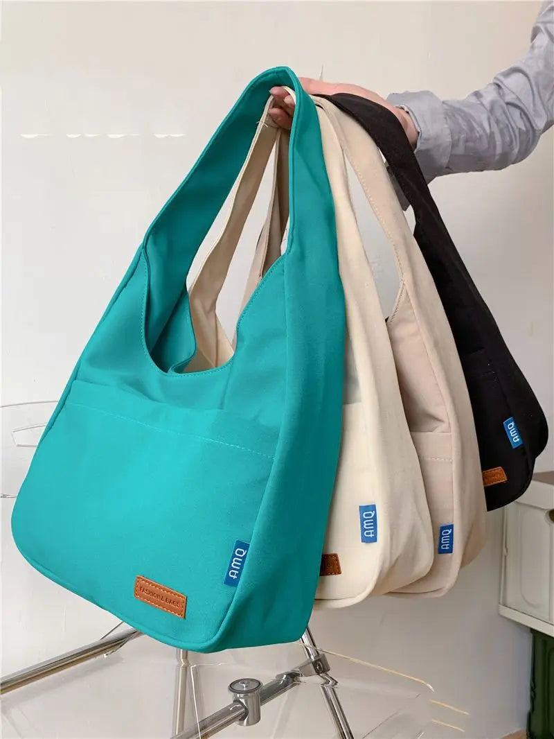 Women's Handbag Simple Large Capacity Student Tote Bag 2023 New Fashion Shoulder Bag Handbags Casual Class Canvas Bag